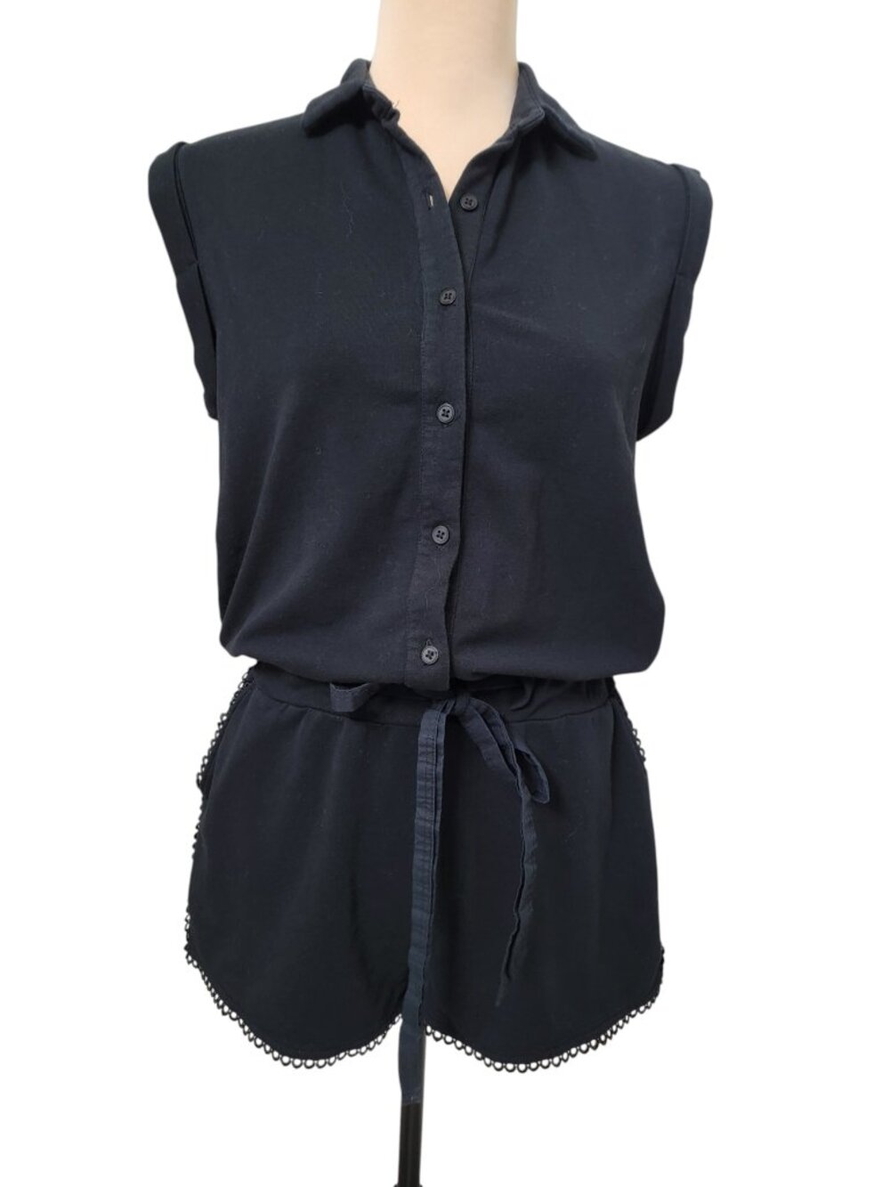 Sundays (Anthropologie) Size S Black Vita Romper